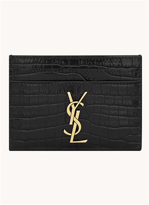 yves saint laurent pasjeshouder|Saint Laurent Pasjeshouder van kalfsleer • Zwart .